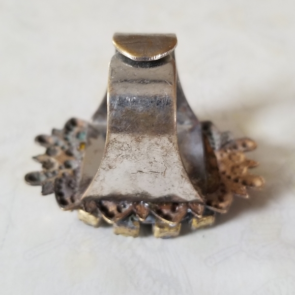 Hand Crafted Repurposed Vintage Infant of Prague Relic Medal Rhinestone Ring - Picture 5 of 16